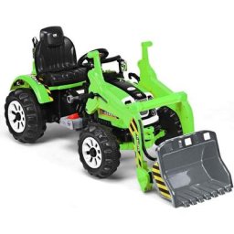 Tracteur Electrique avec Pelle, Voiture Vehicule Electrique pour Les Enfants 3 a 8 Ans, Pelle