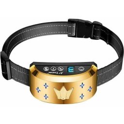Collier Anti Aboiement Chien Électrique Automatique Rechargeable avec 7 Niveaux Ajustables, 3 Modes