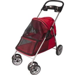 Poussette rouge 89x37x87cm