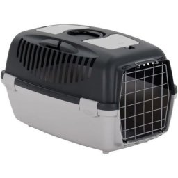 Vidaxl - Cage de transport animaux de compagnie gris noir 61x40x38 cm pp n/a