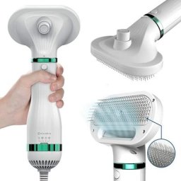 Séchoir Chien et Chat avec Brosse Lissante 2 en 1 Seche Cheveux Pulseur Portable et Silencieux pour