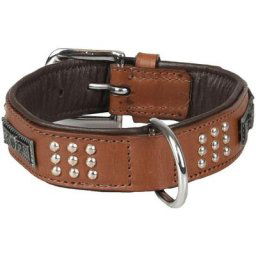 Collier Cuir sedona brun taille s/m 31-35 cm pour chien. Flamingo Pet Products Marron
