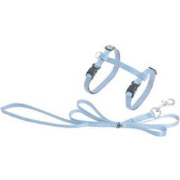 Flamingo Pet Products - Harnais et laisse de 1,10 mètre bleu clair pour chat Bleu