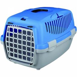 Box de transport capri 1 xs: 32 × 31 × 48 cm, gris foncé/bleu pastel