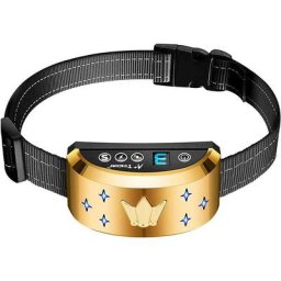 Collier Anti Aboiement Chien Électrique Automatique Rechargeable avec 7 Niveaux Ajustables, 3 Modes