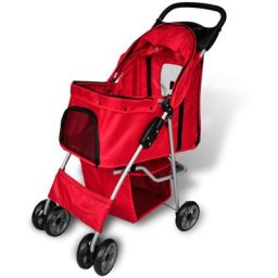 Vidaxl - Poussette pour chiens Rouge Rouge