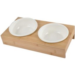 1001kdo Hygiene&beaute - Set de deux Gamelles ceramique blanc