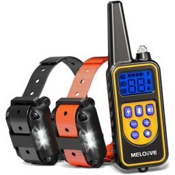 Le collier de dressage Meloive pour deux chiens est rechargeable et étanche IP67 jusqu'à 800 m de