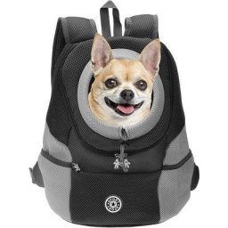 Sac à dos de transport pour chien - Respirant - Fond imperméable - Pour petits chiens, chats,