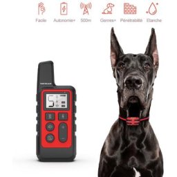Collier Anti Aboiement Chien, Collier De Dressage pour Chien Avec Télécommande de 500 Mètres,