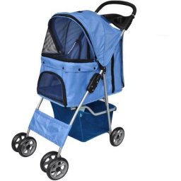 Vidaxl - Poussette pour chiens Bleu Bleu