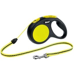 New neon 5 m bleu, jaune chien laisse avec enrouleur (20911) - Flexi