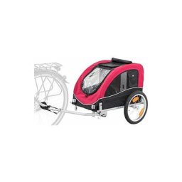 Roulotte de vélo M: 63 × 68 × 75/137 cm, noir/rouge