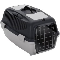 Vidaxl - Cage de transport animaux de compagnie gris noir 55x36x35 cm pp n/a