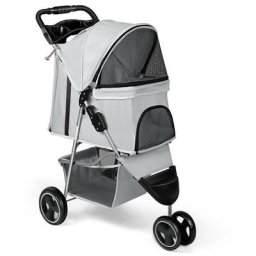 Poussette pour Chien Pliable,3 Roues Poussette Buggy pour Chien ,Tissu 600D Oxford imperméable avec