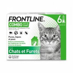 Frontline anti puce et tique Spot on Combo pour chat (pack 6 pipettes 0.5ml)