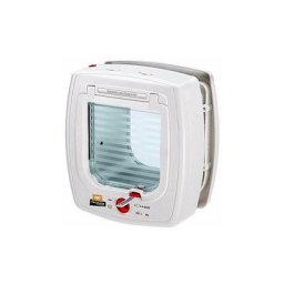 Ferplast - Chatiere a puce Swing Microchip - 22,5 x 16,2 x 25,2 cm - Blanc - Pour chat