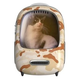 Sac à Dos pour Chat, Sac à Dos de Voyage Portable pour Chiots, Ventilateur Intégré et Dispositif