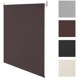 Verdunkelungsrollo Klemmfix ohne Bohren 100% Polyester 60cm x 160cm Braun Verdunklungsrollo