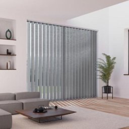 Kit complet store californien à lamelles verticales 127mm - Gris - L150cm x H260cm - Gris