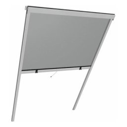 Store de moustiquaire pour fenêtres de toit Grille anti-mouches en aluminium 160 cm, 130 cm, gris