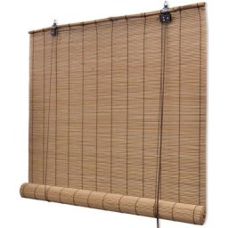 Store roulant en bambou 100 x 220 cm Marron Facile à installer