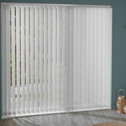 Madecostore - Kit complet store californien à lamelles verticales 89mm - h260cm - Blanc - L200cm x