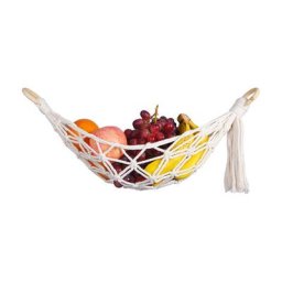 Hamac de fruits et légumes de 56 cm, 100 % coton tissé à la main, gain de place, hamac de fruits et