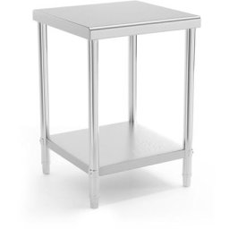 Royal Catering - Table Inox Professionnelle Préparation Plan De Travail Étagère 6060 cm 150 kg