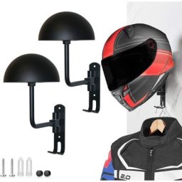 Motofans Porte Casque Moto Mural Rotation à 180 degrés Support pour Casque Moto Crochet pour