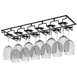 Porte-Verres à Vin Suspendu, Support de Verre à Vin Cabinet avec 6 Rails pour Cuisine/Bar/Party,
