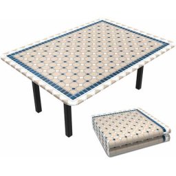 Nappe de table rectangulaire en PVC Tissu non-tissé style ceramique