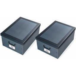 Lot de 2 Boîtes de Rangement Décoratives 51 x 37 x 24 cm Grande Boîte de Rangement Couvercle