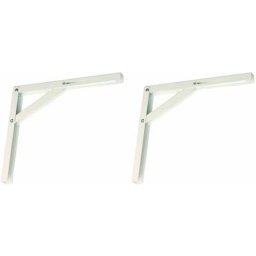 2x Equerre pliante longueur d'épaule 300mm en acier support étagère table bar Console Escamotable