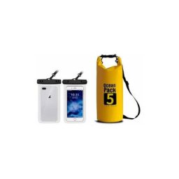 Beichen - 1XSac étanche 5L et 2XPochette étanche Téléphone Etui Ensemble 3 pièces pour Baignade