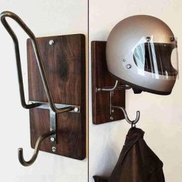 Border Porte-casque moto Crochet pour casque en bois Organisateur de casquettes moto Crochet pour