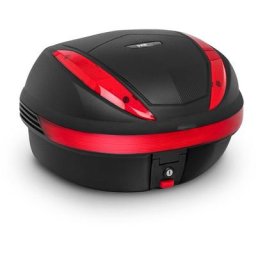 MSW - Top Case Scooter Topcase Universel Coffre Moto Quad Scooter Platine Carbone 38l - Rouge,