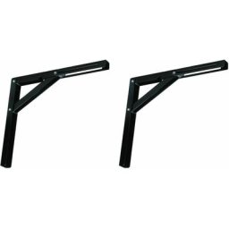 2x Equerre pliante longueur d'épaule 300mm en acier support étagère table bar Console Escamotable
