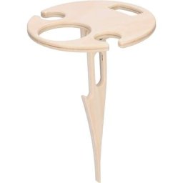 Colnk - Table à vin en bois de plage, table de pique - nique pliante avec porte - bouteille de vin,