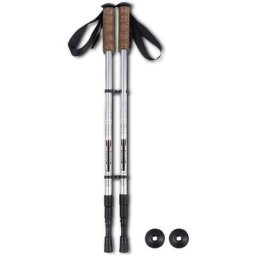 Bâton de Randonnee Anti-Choc, Bâtons de Marche Telescopique en Aluminium avec Poignees en Liege,