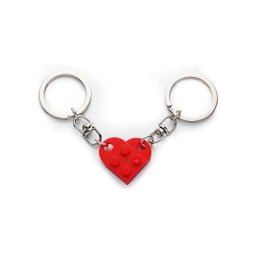Ensemble Porte-Clés Coeur, Porte Clé Coeur Rouge Petit Porte-Clés Porte Clé Coeur Couple, 2 Pièces
