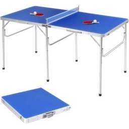 Table de Ping Pong Pliable avec 2 Balles et 2 Raquettes, Exercice d'Adulte et Enfant, Ideal pour