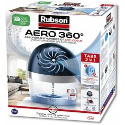 Rubson - aero 360° Absorbeur d'humidité pour pièces de 20 m², déshumidificateur d'air anti odeurs &