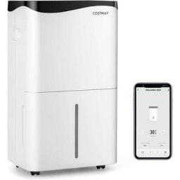 Costway - Déshumidificateur d'Air 4 en 1 50 L/Jour pour Espace 60 ㎡Contrôle WiFi Sèche-Linge Ecran