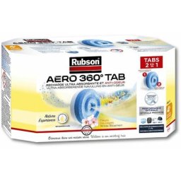 Aero 360° 4 Recharges en tabs de 450 g parfum fleurs sauvages, recharges pour absorbeur d'humidité,