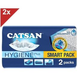 Smartpack 4 Litières et sacs prêts à poser pour chat 4L (2x2x4L) - Catsan