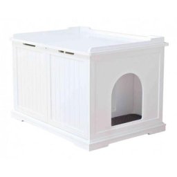 Cache bac a litière taille 75 x 51 x 53 cm pour chat Trixie Blanc