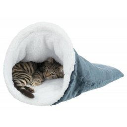 Sac douillet paul . ø 40 x 60 cm. pour chat. couleur blanc et bleu. Trixie Bleu