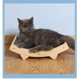Griffoir et Grattoir pour Chat en Sisal, Utilisable Recto-Verso Bois Tapis Griffoir Chat,