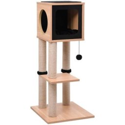 Vidaxl - Arbre à chat avec tapis à gratter en sisal 90 cm Noir